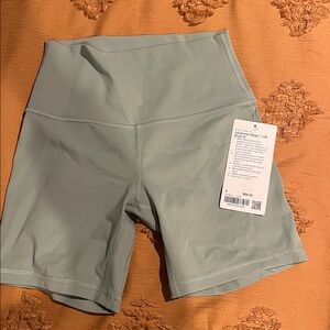Lululemon Athletica Align HR 6” Shorts in Sage Green